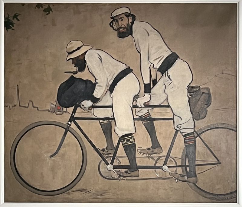 Ramon Casas — Ramon Casas et Pere Romeu sur un tandem, 1897