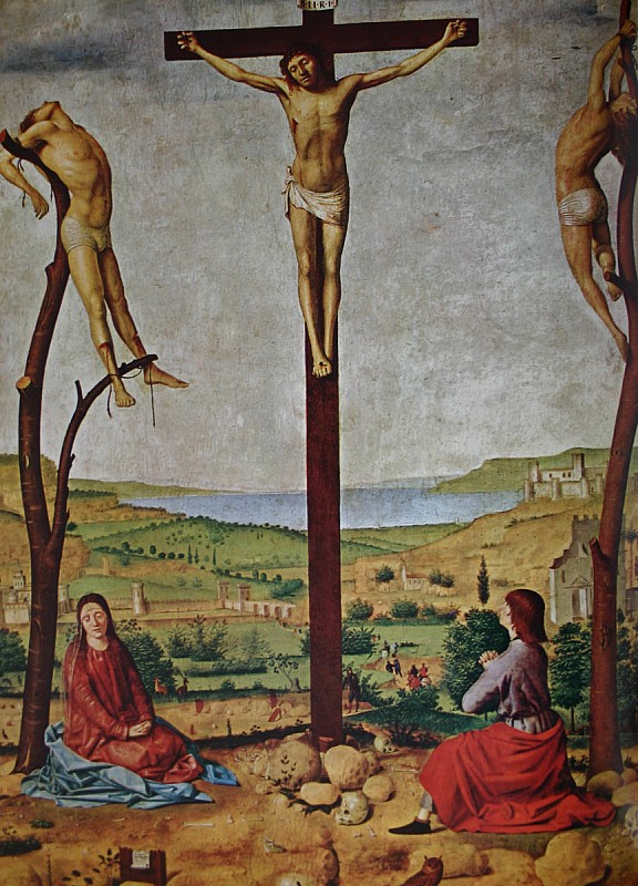 Antonello da Messina — Calvaire avec la Vierge et saint Jean