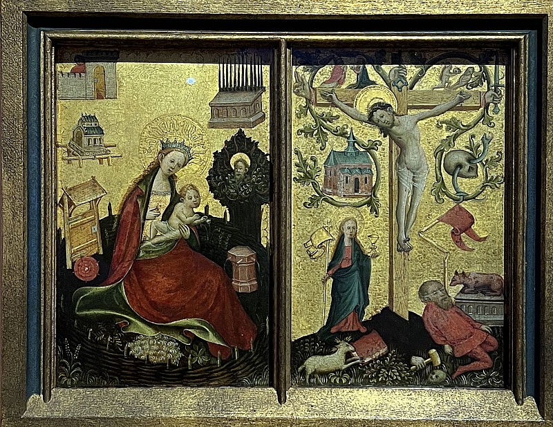 Anonyme allemand — Le Christ en croix comme Rédempteur du monde (volet droit), vers 1410