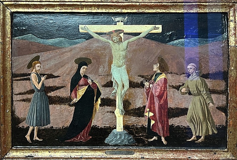 Paolo Uccello — La Crucifixion avec la Vierge, les deux saints Jean et saint François, vers 1460-1465