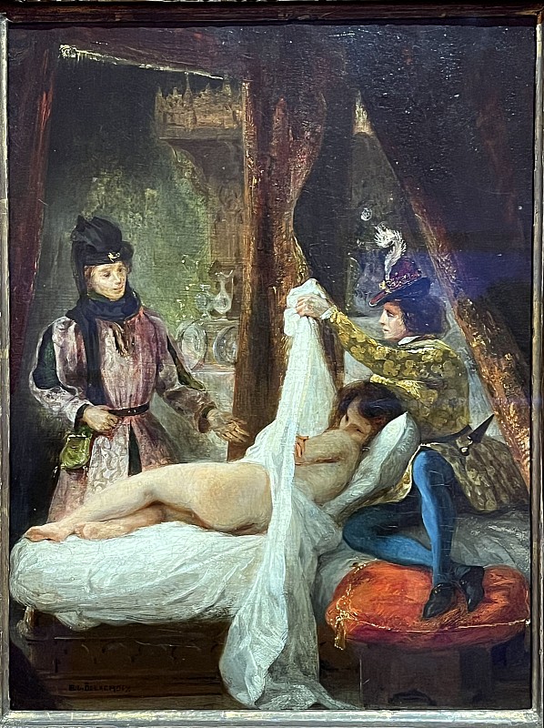 Eugène Delacroix — Le Duc d'Orléans montrant sa maîtresse, vers 1825-1826