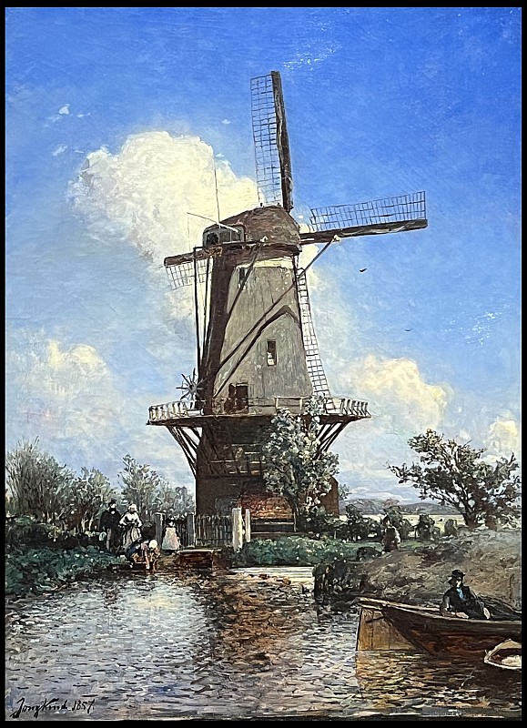 Johan Barthold Jongkind — Moulin près de Delft, 1857