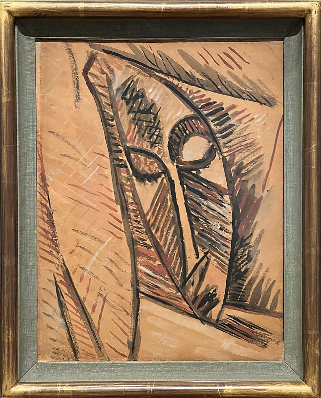 Pablo Picasso — Étude pour la tête de « Nu à la draperie », 1907