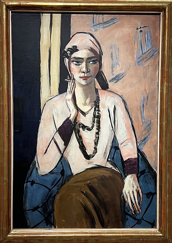 Max Beckmann — Quappi au pull rose, 1932-1934