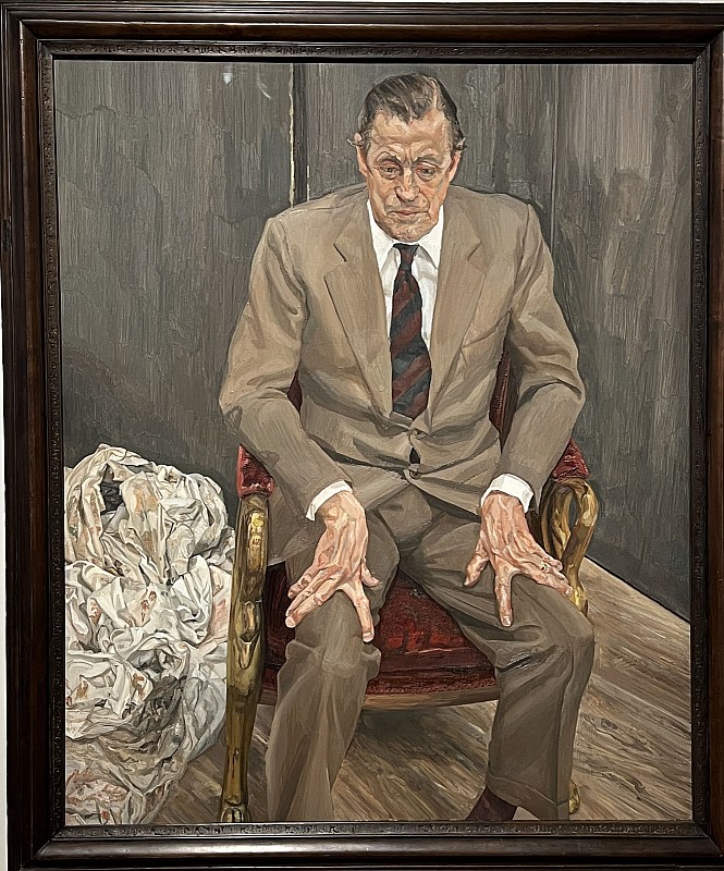 Lucian Freud — Homme dans un fauteuil (Portrait du baron H. H. Thyssen-Bornemisza), 1985
