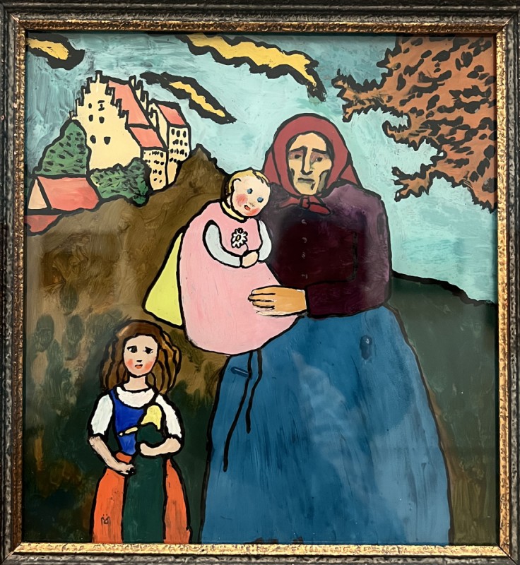 Gabriele Münter — Femme de fermier de Murnau avec des enfants, 1910