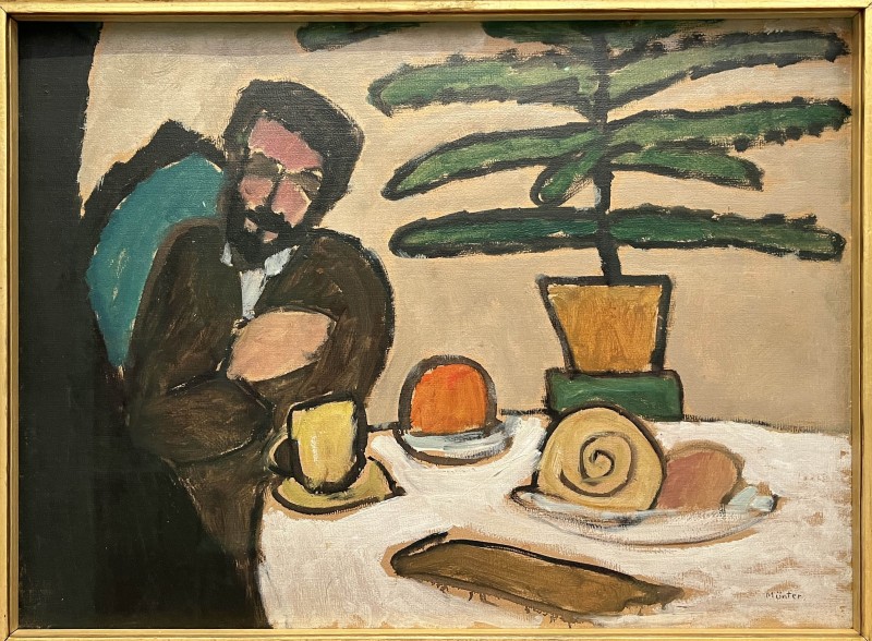 Gabriele Münter — Homme à table, 1911