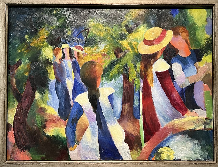 August Macke — Girls under trees, 1914