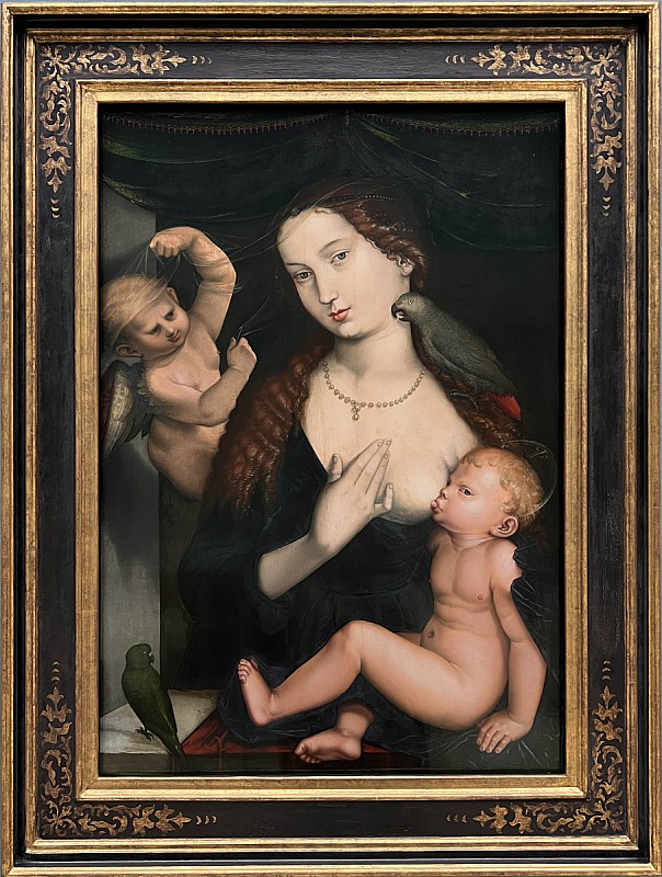 Hans Baldung — Vierge à l'Enfant avec perroquets, 1533