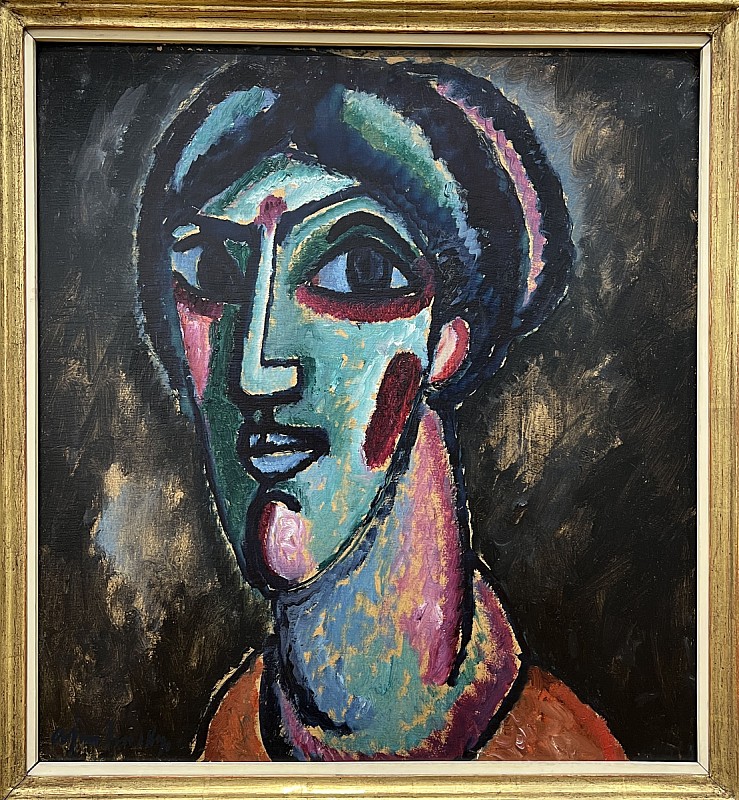 Jawlensky — Tête en noir et bleu, 1913