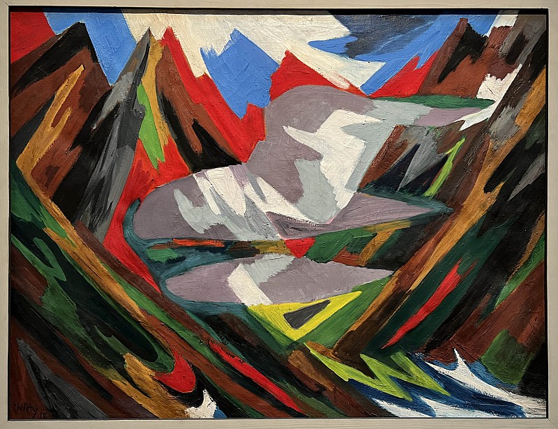 Ernst Wilhelm Nay — Paysage des Lofoten avec nuage, 1938